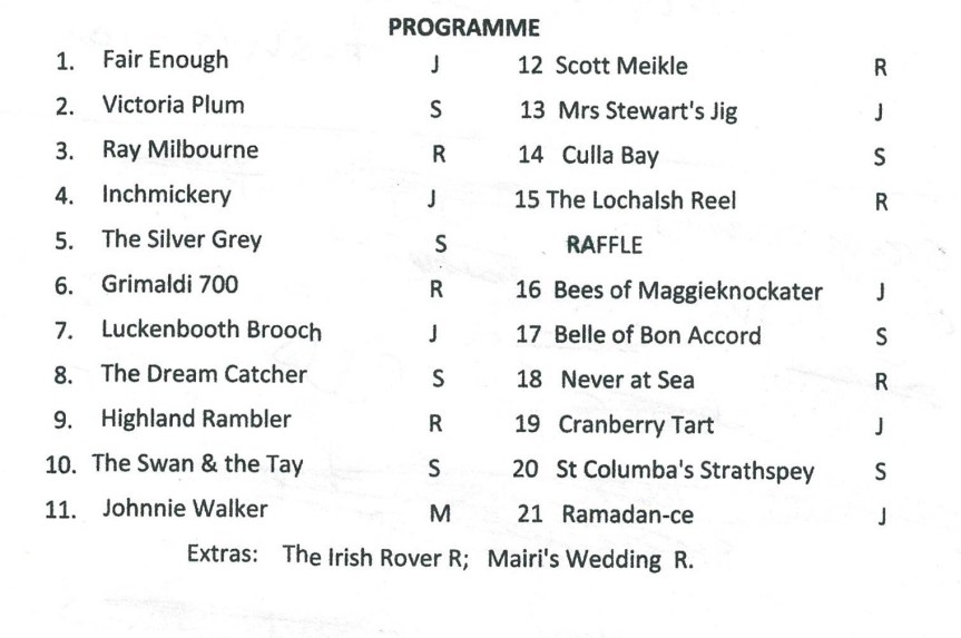 presidents night schedule